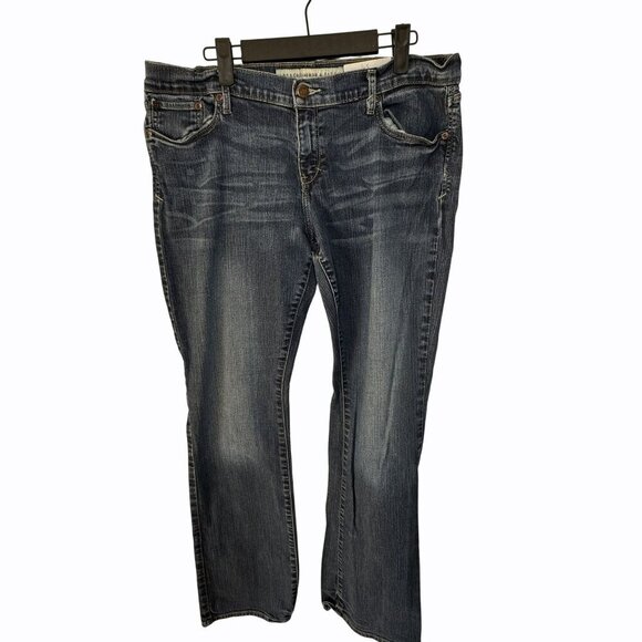 Abercrombie & Fitch‎ Straight Jeans Y2K Casual Classic Distressed Blue Denim 12 - Picture 1 of 4